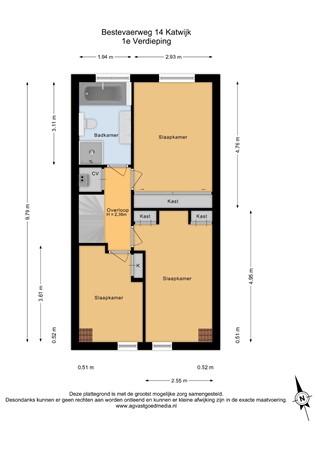 Floorplan - Bestevaerweg 14, 2225 PC Katwijk